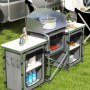 Campingkök Hopfällbar Aluminiumram 172 x 48 x 119 cm Grå Silver