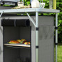 Campingkök Hopfällbar Aluminiumram 172 x 48 x 119 cm Grå Silver