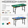 2-i-1 Mini Biljardbord Bordtennisbord med Tillbehör 140 x 63 x 80 c...