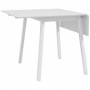 Hopfällbarat Matbord 110 x 86 x 75 cm Trä Vit