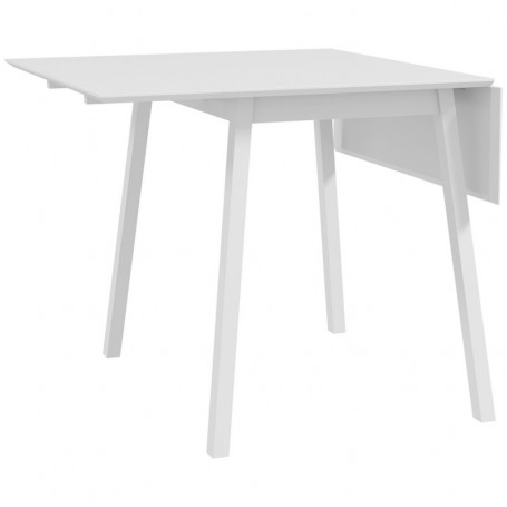 Hopfällbarat Matbord 110 x 86 x 75 cm Trä Vit