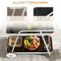 Serveringsvagn för Utomhus 86,5 x 51 x 78 cm Svart/Vit