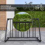 Cykelställ 3 Cyklar 114 x 58 x 75 cm, svart