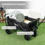 Hopfällbar Picknickvagn med Tak, 110 L, 97x 52 x 105 cm Svart