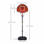 Basketställ Höjdjusterbart med Magnetisk Darttavla 98 - 148 cm
