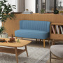 Soffa 2-stis Retrodesign Blå, Träben 117 x 56,5 x 77 cm