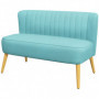 Soffa Retrodesign 2-sits Grön, Träben 117 x 56,5 x 77cm