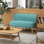 Soffa Retrodesign 2-sits Grön, Träben 117 x 56,5 x 77cm