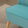 Soffa Retrodesign 2-sits Grön, Träben 117 x 56,5 x 77cm