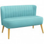 Soffa Retrodesign 2-sits Grön, Träben 117 x 56,5 x 77cm