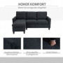 Schäslongsoffa 3-sits Vändbar Mörkgrå 197 x 139 x 91 cm