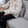 2-sits Soffa med 2 Kuddar 130 x 75 x 78 cm Grå - Natur