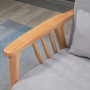 2-sits Soffa med 2 Kuddar 130 x 75 x 78 cm Grå - Natur