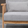 2-sits Soffa med 2 Kuddar 130 x 75 x 78 cm Grå - Natur