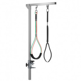 PawHut Husdjurs pälsvård-arm Höjdjusterbart 36 x 8 x 74 cm Silver