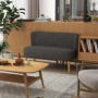 Soffa Retrodesign 2-sits Mörkgrå Sammet, Träben 117 x 56,5 x 77 cm