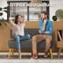 Soffa Retrodesign 2-sits Mörkgrå Sammet, Träben 117 x 56,5 x 77 cm