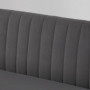 Soffa Retrodesign 2-sits Mörkgrå Sammet, Träben 117 x 56,5 x 77 cm