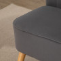 Soffa Retrodesign 2-sits Mörkgrå Sammet, Träben 117 x 56,5 x 77 cm