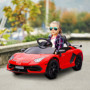 Elbil för Barn Licensierad Lamborghini Aventador, 3-5 år, Röd