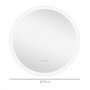 Badrumsspegel med LED Belysning Rund Ø70 cm