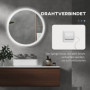 Badrumsspegel med LED Belysning Rund Ø70 cm