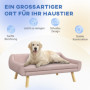 Hundsoffa Scandi Design 102 x 58,5 x 42,5 cm Rosa Naturlig