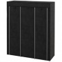 Tyg Garderob 8 Hyllor 125 x 43 x 162,5 cm Svart