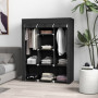 Tyg Garderob 8 Hyllor 125 x 43 x 162,5 cm Svart