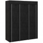 Tyg Garderob 8 Hyllor 125 x 43 x 162,5 cm Svart