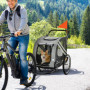 Cykelvagn för Hundar 2-in-1, 20 kg, Grå