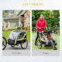 Cykelvagn - Joggingvagn för Barn 2-in-1 Gul