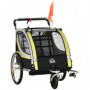 Cykelvagn - Joggingvagn för Barn 2-in-1 Gul