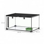 Glasbur / Avelslåda för Reptiler, Spindeldjur Med Termometer 50 x 30 x 25 cm Terrarium