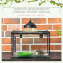 Glasbur / Avelslåda för Reptiler, Spindeldjur Med Termometer 50 x 30 x 25 cm Terrarium