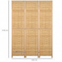 Skärmvägg Rumsavdelare 3-panel Handvävd Trä 120 x 170 cm
