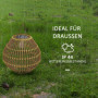 Trädgårdslampa Solcell Rotting Lykta Boho Design