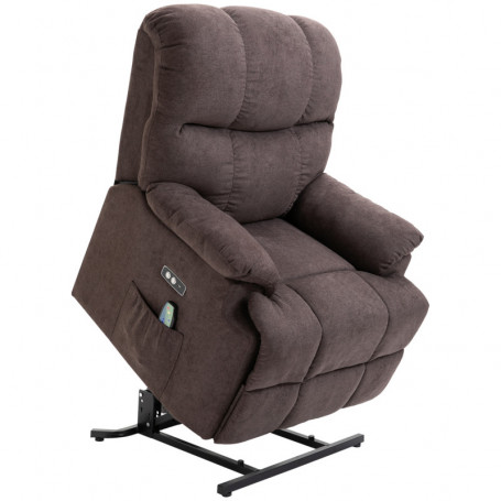 Relax Massagefåtölj med Ståhjälp - Brun