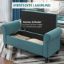 Sängbänk Vintage Design med Förvaring, Knäppt Grön