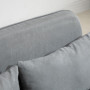 Bäddsoffa Gästsäng med 2 Kuddar, Sammet Grå med Silverben