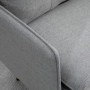 Fåtölj Scandi Grå Textil med Svart/Guld Ben