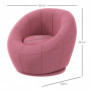 Barnfåtölj Teddy Fleece Rosa 60 x 56 x 48 cm