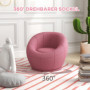 Barnfåtölj Teddy Fleece Rosa 60 x 56 x 48 cm
