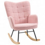 Gungstol Retro Teddy Fleece Rosa 92 x 71x 101 cm