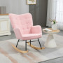 Gungstol Retro Teddy Fleece Rosa 92 x 71x 101 cm
