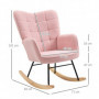 Gungstol Retro Teddy Fleece Rosa 92 x 71x 101 cm