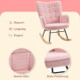 Gungstol Retro Teddy Fleece Rosa 92 x 71x 101 cm