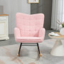 Gungstol Retro Teddy Fleece Rosa 92 x 71x 101 cm
