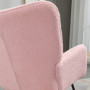 Gungstol Retro Teddy Fleece Rosa 92 x 71x 101 cm