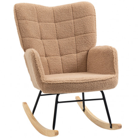 Gungstol Retro Teddy Fleece Brun 92 x 71x 101 cm
